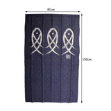 Fish Printed Doorway Room Door Curtains Divider Blind Living Room Kitchen Decor - Front View