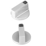 2Pcs 6mm Zinc Alloy Home Kitchen Gas Stove Knobs Cooker Oven Cooktop Metal Switch Control - Front View