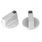 2Pcs 6mm Zinc Alloy Home Kitchen Gas Stove Knobs Cooker Oven Cooktop Metal Switch Control