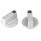 2Pcs 6mm Zinc Alloy Home Kitchen Gas Stove Knobs Cooker Oven Cooktop Metal Switch Control - Top-Down View