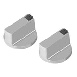2Pcs 6mm Zinc Alloy Home Kitchen Gas Stove Knobs Cooker Oven Cooktop Metal Switch Control - Rear View