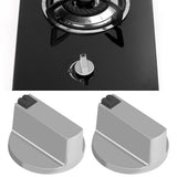 2Pcs 6mm Zinc Alloy Home Kitchen Gas Stove Knobs Cooker Oven Cooktop Metal Switch Control