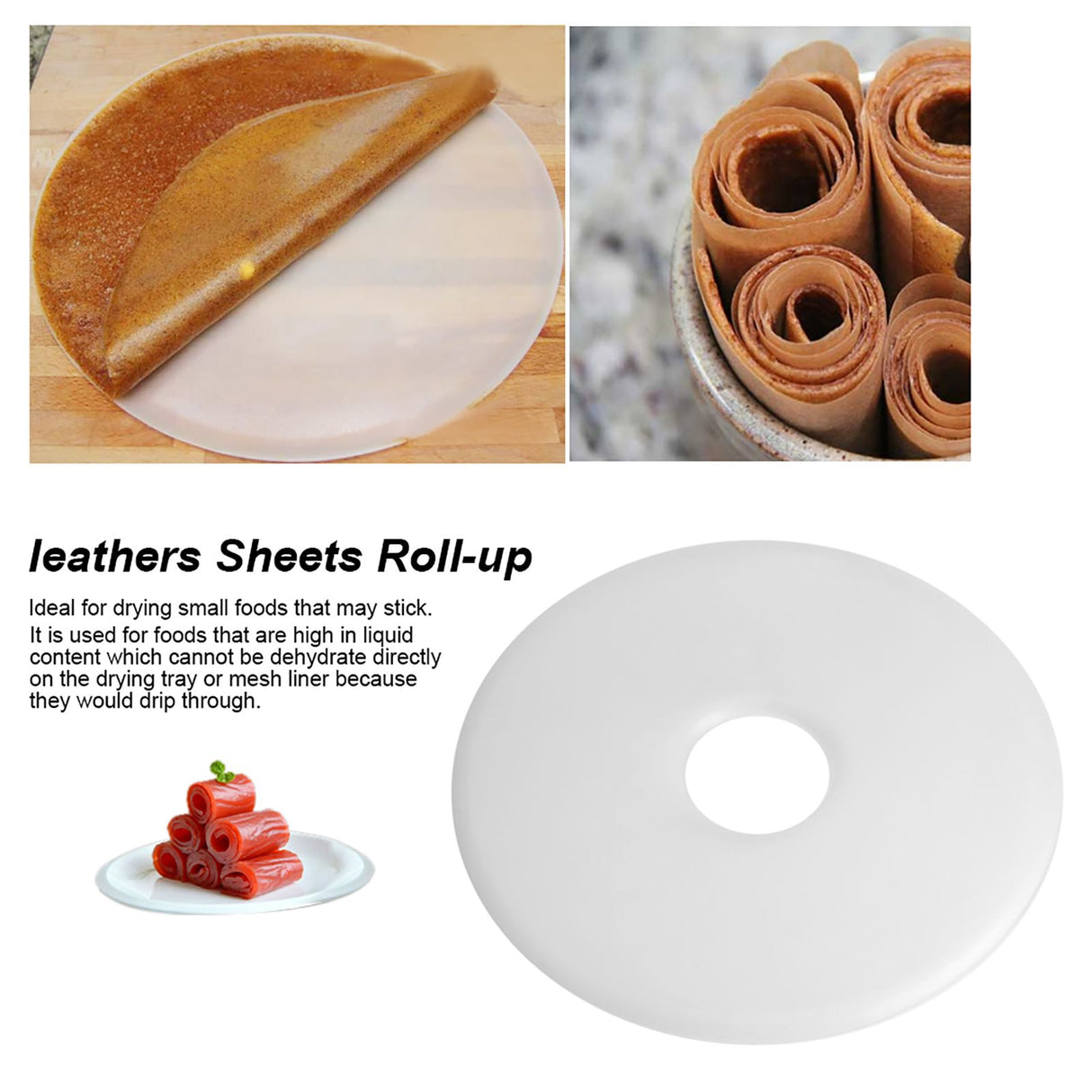 Tray Food Dehydrator Dryer Leathers Fruit Roll leathers Sheets Roll Up