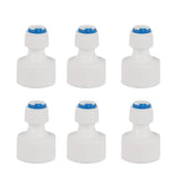 6pcs 1/4 Tube OD to 1/2 Female Push in Quick Connector for Water Filter Reverse Osmosis