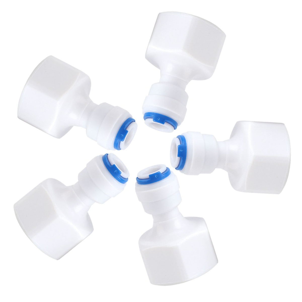 6pcs 1/4 Tube OD to 1/2 Female Push in Quick Connector for Water Filter Reverse Osmosis
