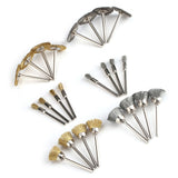 24pcs Stainless Steel/Brass Wire Wheel Polishing Brushes for Grinder Drill Rotary Tool