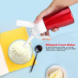 250mL Portable Red Aluminum Whipped Dessert Cream Butter Dispenser Whipper Foam Maker - Top-Down View