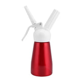 250mL Portable Red Aluminum Whipped Dessert Cream Butter Dispenser Whipper Foam Maker - 45-Degree Angle