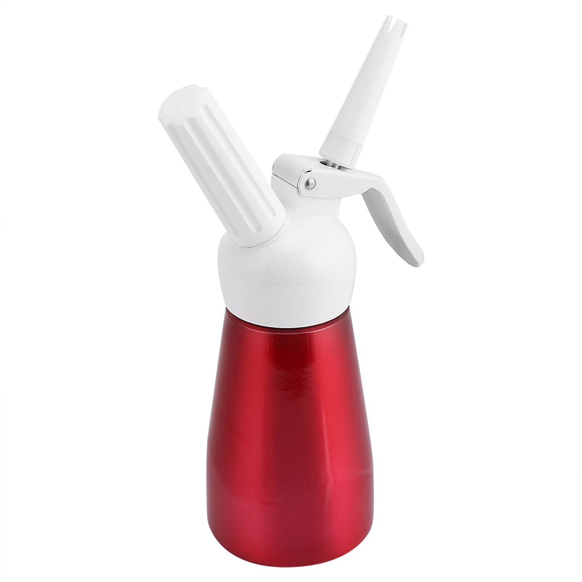 250mL Portable Red Aluminum Whipped Dessert Cream Butter Dispenser Whipper Foam Maker