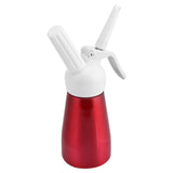 250mL Portable Red Aluminum Whipped Dessert Cream Butter Dispenser Whipper Foam Maker - Low Angle