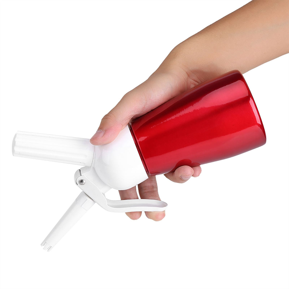 250mL Portable Red Aluminum Whipped Dessert Cream Butter Dispenser Whipper Foam Maker