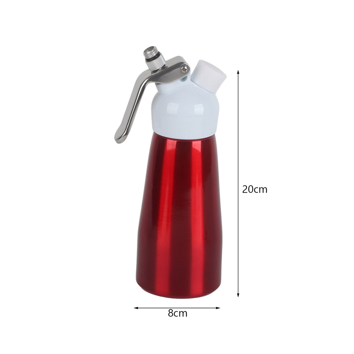 250mL Portable Red Aluminum Whipped Dessert Cream Butter Dispenser Whipper Foam Maker