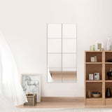 16pcs DIY Squares Mirror Wall Stickers 15cm Selfadhesive Tiles 3 D Mirror Decor for DIY Acryli