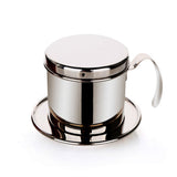 Stainless Steel Cup Vietnamese Coffee Drip Filter Maker Phin Infuser Sliver - Side View