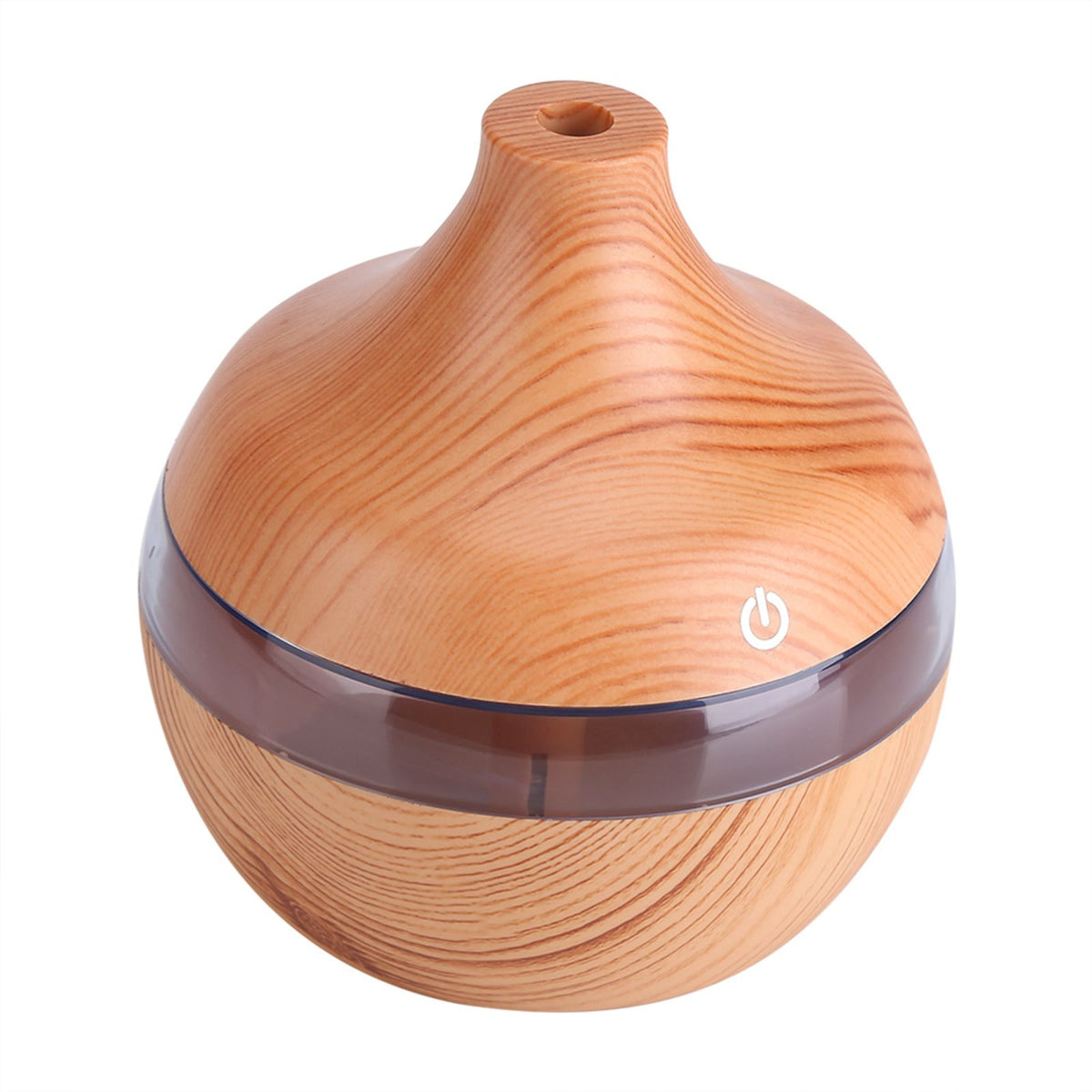 USB LED Touch Wood Grain Air Humidifier Purifier Oil Diffuser 300ml