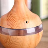 USB LED Touch Wood Grain Air Humidifier Purifier Oil Diffuser 300ml - Extra Image