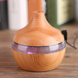 USB LED Touch Wood Grain Air Humidifier Purifier Oil Diffuser 300ml - Extra Image