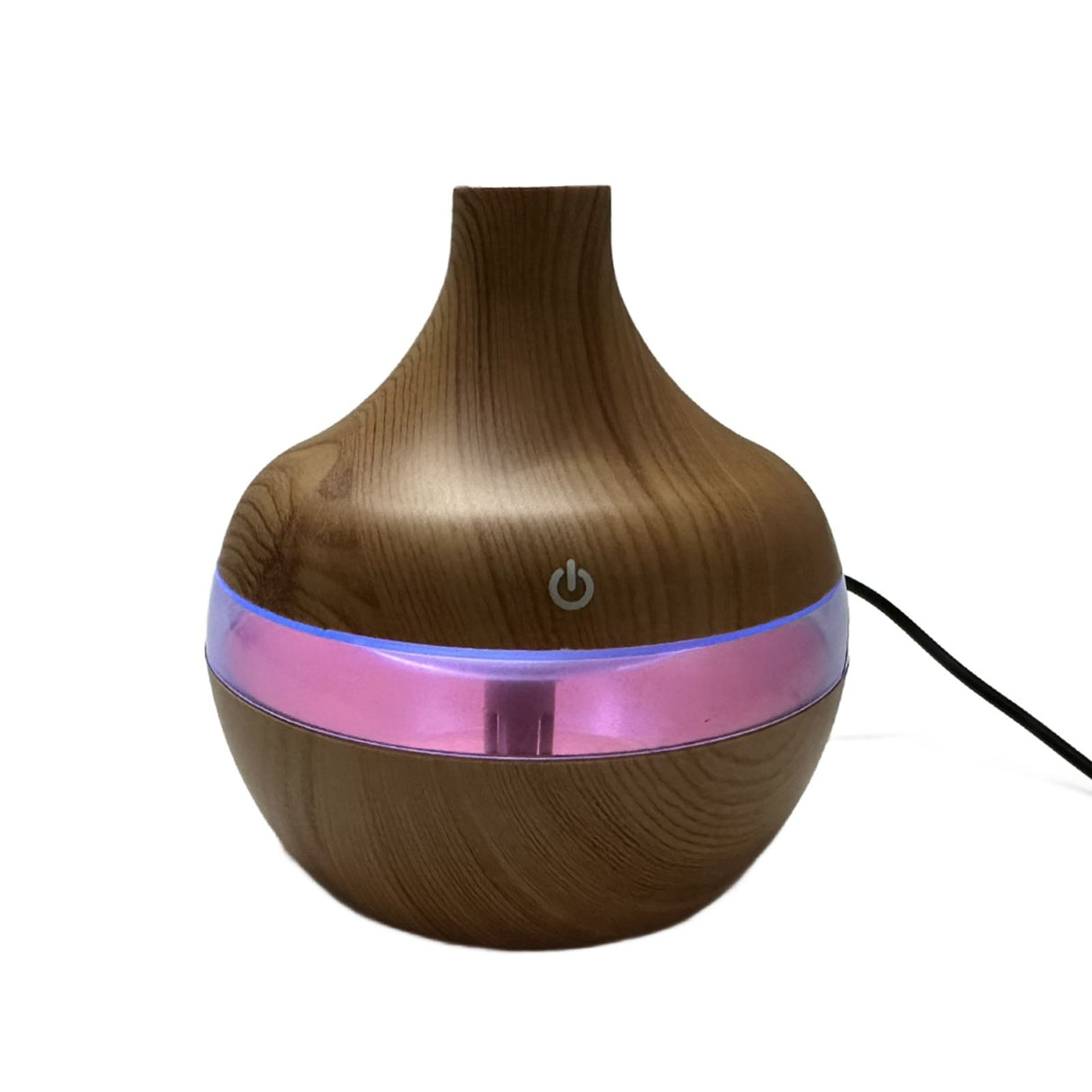 USB LED Touch Wood Grain Air Humidifier Purifier Oil Diffuser 300ml