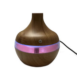USB LED Touch Wood Grain Air Humidifier Purifier Oil Diffuser 300ml