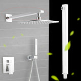 16 Inch Long Polished Stainless Steel Wall Mounted Shower Head Extension Showers Arm