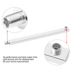 16 Inch Long Polished Stainless Steel Wall Mounted Shower Head Extension Showers Arm