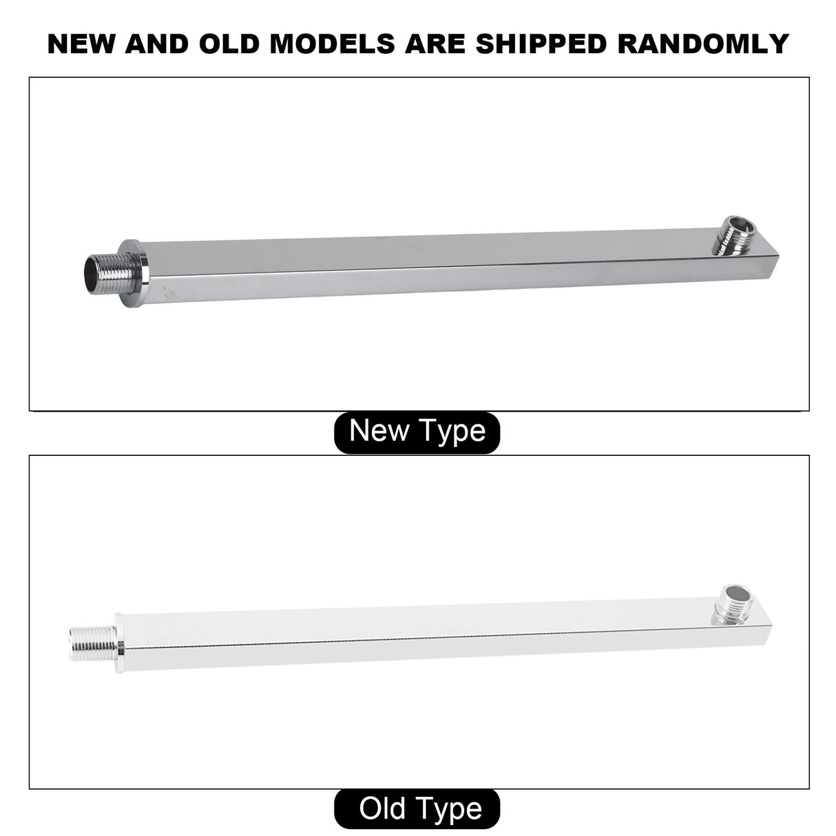 16 Inch Long Polished Stainless Steel Wall Mounted Shower Head Extension Showers Arm