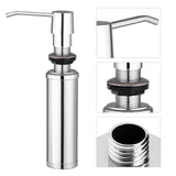 250ML Stainless Steel Liquid Soap Dispenser Bottle Kitchen Bathroom Shower Lotion Shampoo Pump - Front View