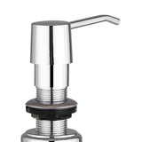 250ML Stainless Steel Liquid Soap Dispenser Bottle Kitchen Bathroom Shower Lotion Shampoo Pump - Low Angle