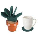 Novelty Potted Cactus Cup Mat Pad Heat Insulation Coasters Table Desktop Decoration