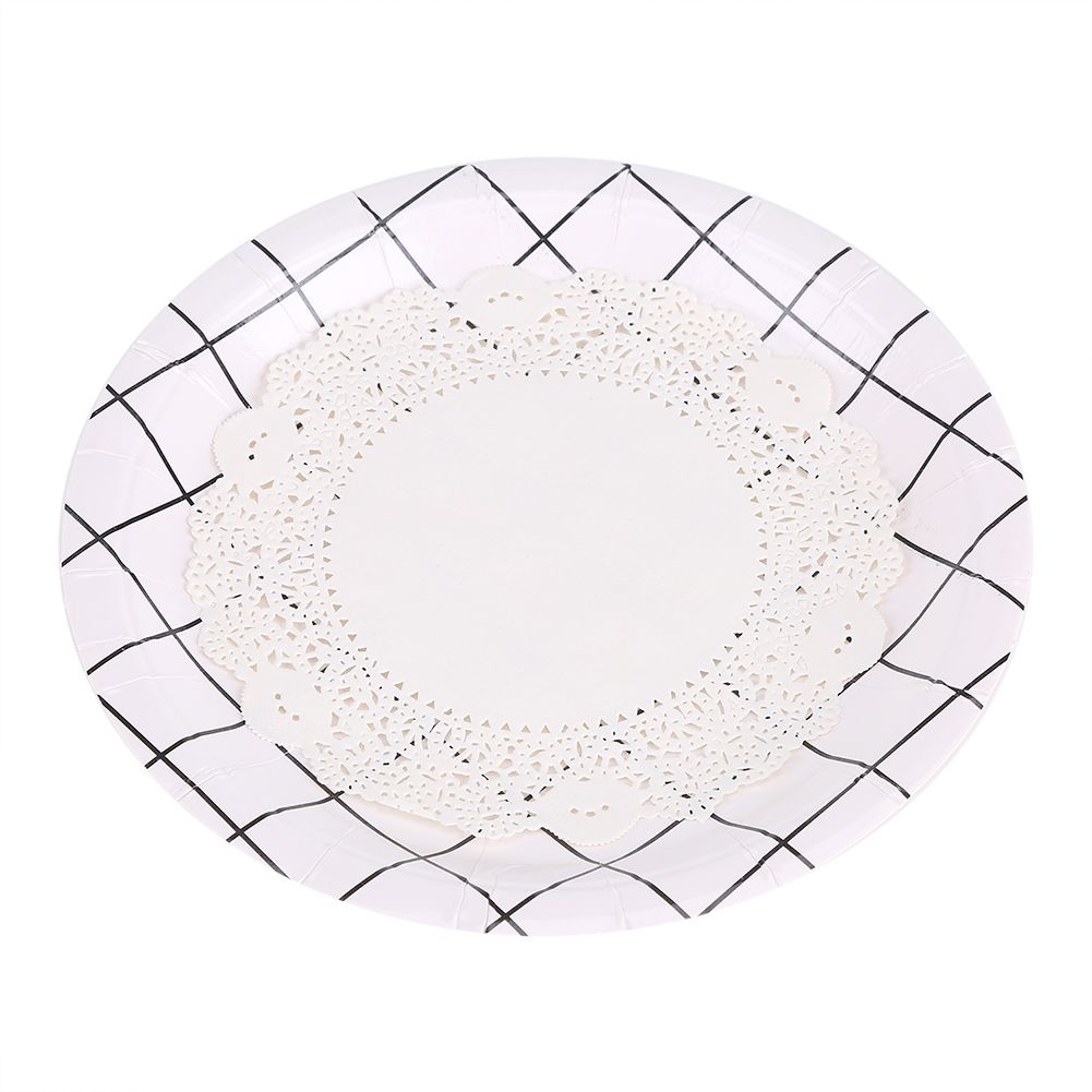 180Pcs Hollowed Decorative Paper Doilies Cake Mat Crafts Wedding Party Decoration 9.5 Inch