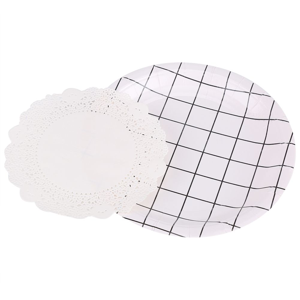 180Pcs Hollowed Decorative Paper Doilies Cake Mat Crafts Wedding Party Decoration 9.5 Inch