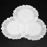 180Pcs Hollowed Decorative Paper Doilies Cake Mat Crafts Wedding Party Decoration 9.5 Inch - Close-Up Angle