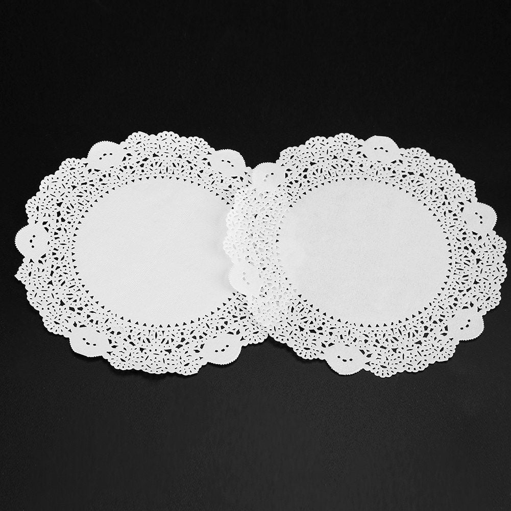 180Pcs Hollowed Decorative Paper Doilies Cake Mat Crafts Wedding Party Decoration 9.5 Inch