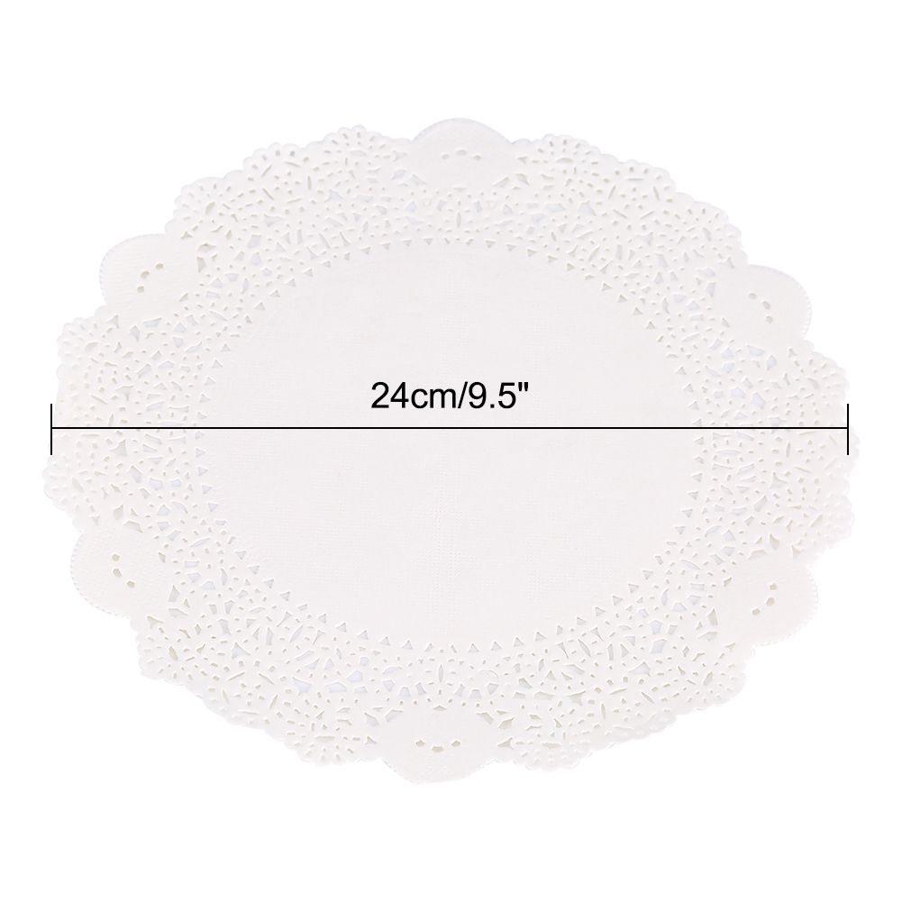 180Pcs Hollowed Decorative Paper Doilies Cake Mat Crafts Wedding Party Decoration 9.5 Inch