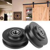 2Pcs Sliding Barn Door Wheel Closet Hardware Roller Cabinet Window Pulley Home Use