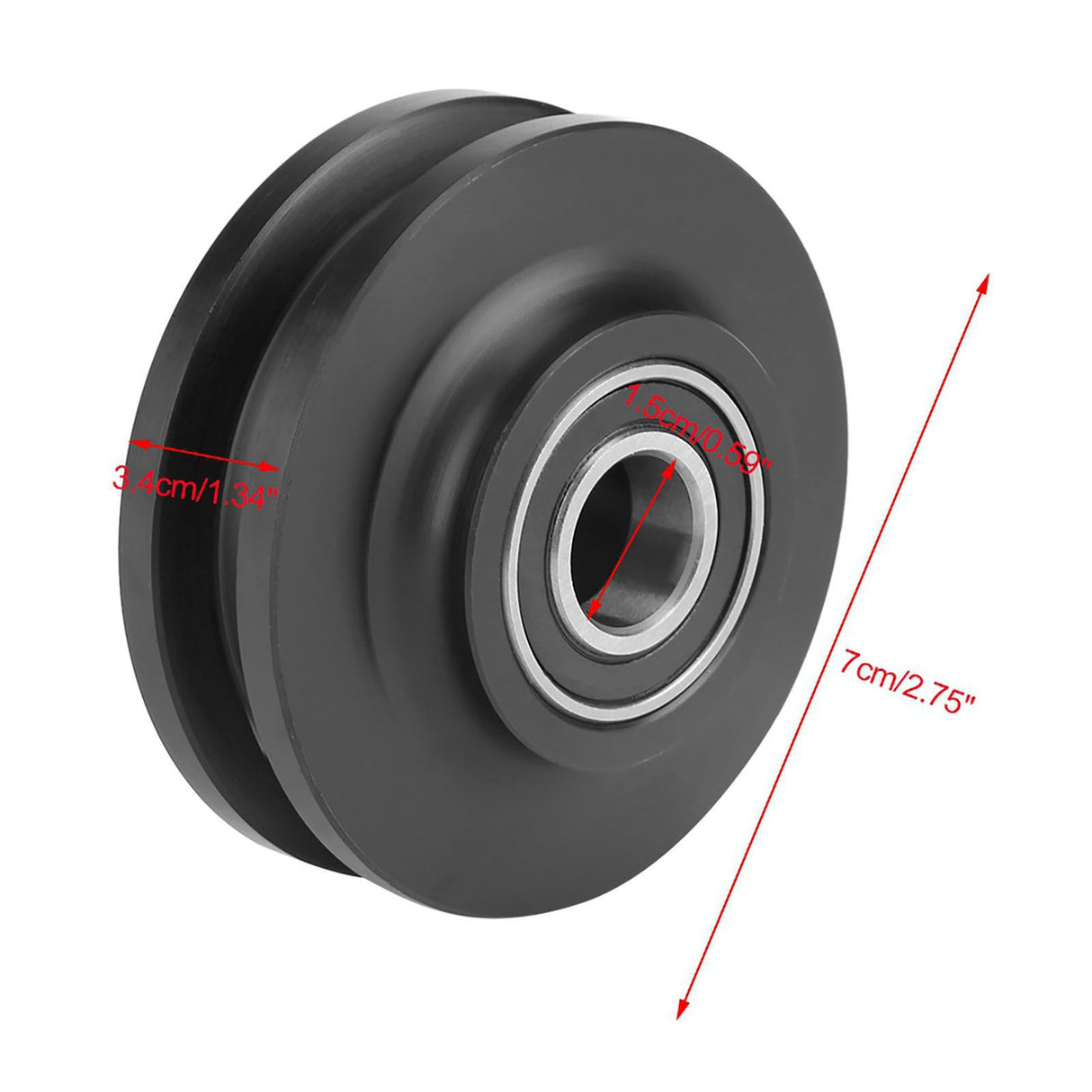 2Pcs Sliding Barn Door Wheel Closet Hardware Roller Cabinet Window Pulley Home Use
