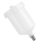 Plastic Cup Air Gravity Paint Pot Thread Connector for Spray Gun Tool 600ml Capacity - Top-Down View