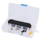 1Pc Maple Wooden Alloy Fingerboard Finger Skateboards With Box Reduce Pressure Gifts Black - Side View