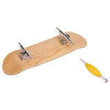 1Pc Maple Wooden Alloy Fingerboard Finger Skateboards With Box Reduce Pressure Gifts Black - Extra Image