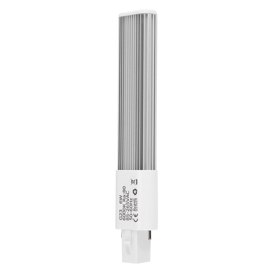 6W 2‑Pin LED Compact Lamp Horizontal Recessed Tube Light Bulb Lighting Fixtures G23 Cool White
