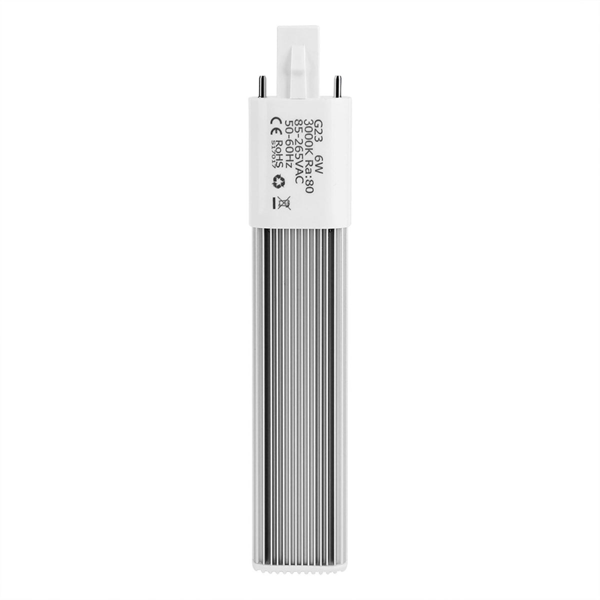 6W 2-Pin LED Compact Lamp Horizontal Recessed Tube Light Bulb Lighting Fixtures G23 Warm White