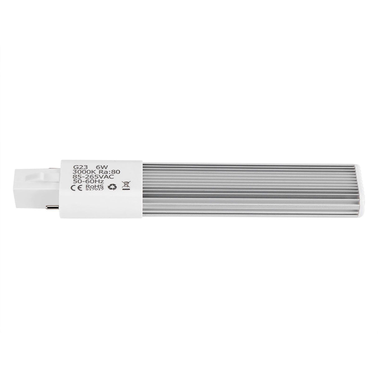 6W 2-Pin LED Compact Lamp Horizontal Recessed Tube Light Bulb Lighting Fixtures G23 Warm White