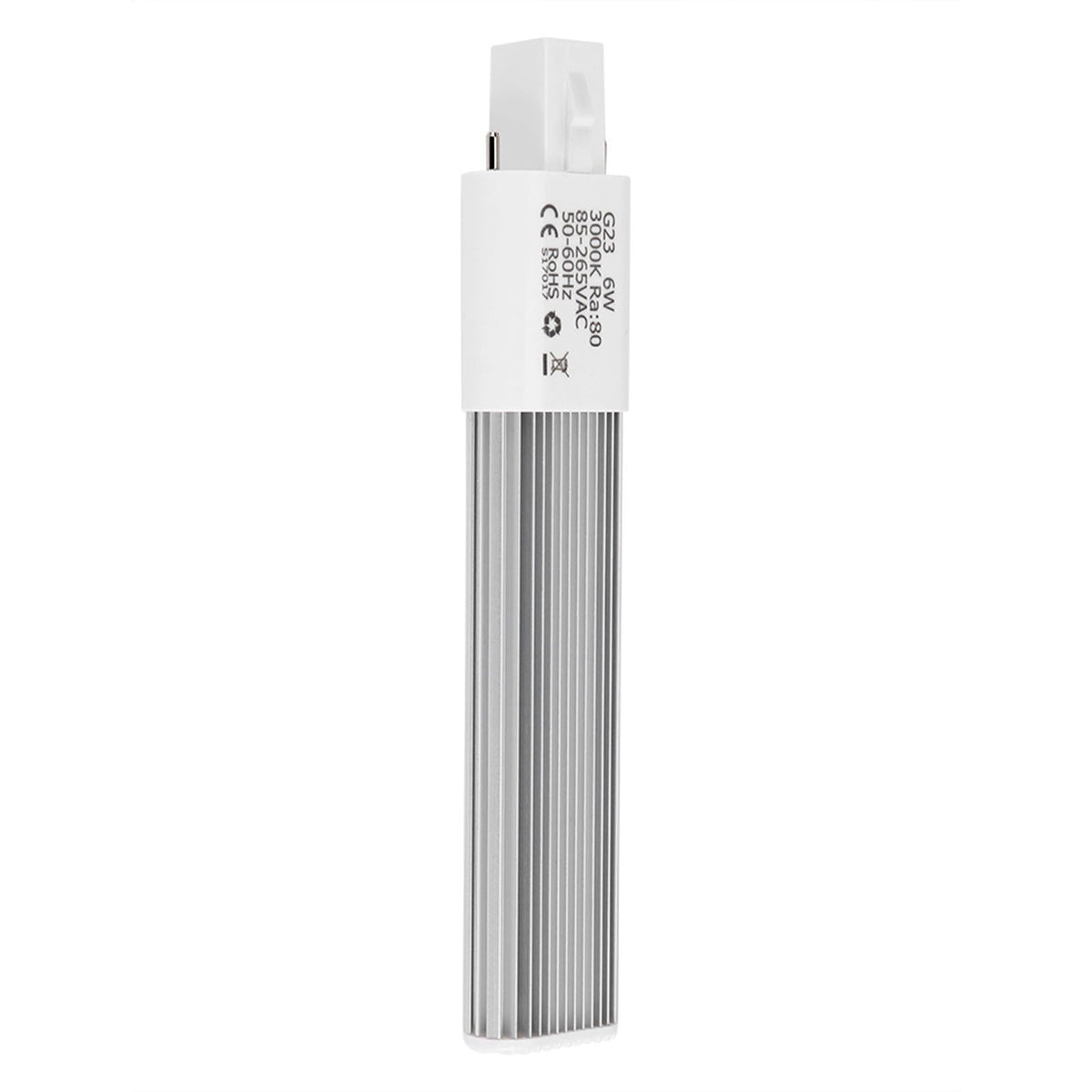 6W 2-Pin LED Compact Lamp Horizontal Recessed Tube Light Bulb Lighting Fixtures G23 Warm White