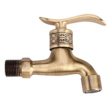 Antique Style Brass Washing Machine Faucet Wall Mount Laundry Cold Water Tap Bathroom Use - Front View