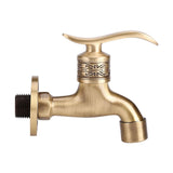 Antique Style Brass Washing Machine Faucet Wall Mount Laundry Cold Water Tap Bathroom Use - 45-Degree Angle