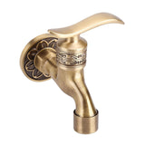 Antique Style Brass Washing Machine Faucet Wall Mount Laundry Cold Water Tap Bathroom Use