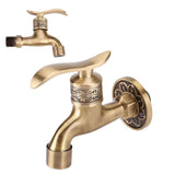 Antique Style Brass Washing Machine Faucet Wall Mount Laundry Cold Water Tap Bathroom Use