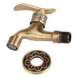 Antique Style Brass Washing Machine Faucet Wall Mount Laundry Cold Water Tap Bathroom Use - Extra Image