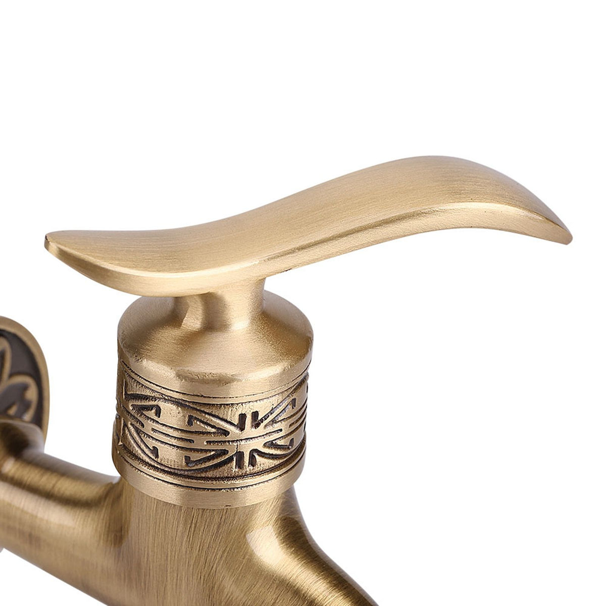 Antique Style Brass Washing Machine Faucet Wall Mount Laundry Cold Water Tap Bathroom Use