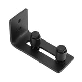 Carbon Steel Adjustable Wall Mount Sliding Barn Door Bottom Floor Guide Hardware - Top-Down View